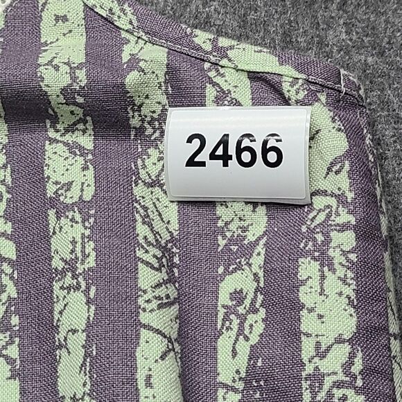 RVCA Dress Womens Medium Purple Green Striped Mesh‎ Tank Button Down Boho India - Picture 9 of 9